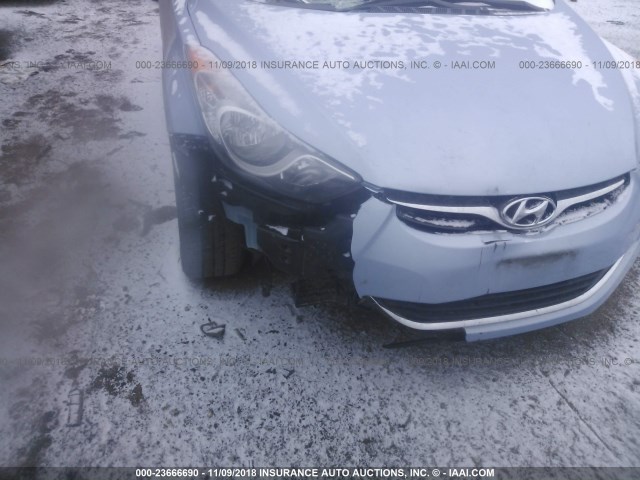 KMHDH4AE0DU522567 - 2013 HYUNDAI ELANTRA GLS/LIMITED BLUE photo 6