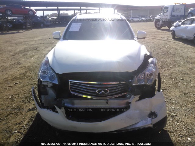 JN1BJ0HPXDM430434 - 2013 INFINITI EX37 JOURNEY WHITE photo 6