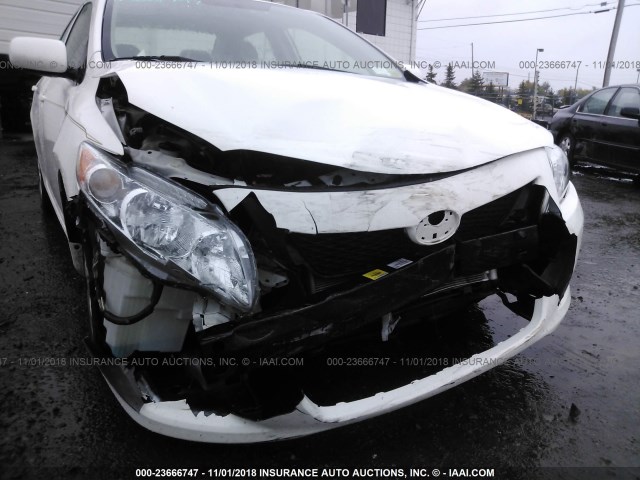 1NXBU4EE8AZ194999 - 2010 TOYOTA COROLLA S/LE/XLE WHITE photo 6