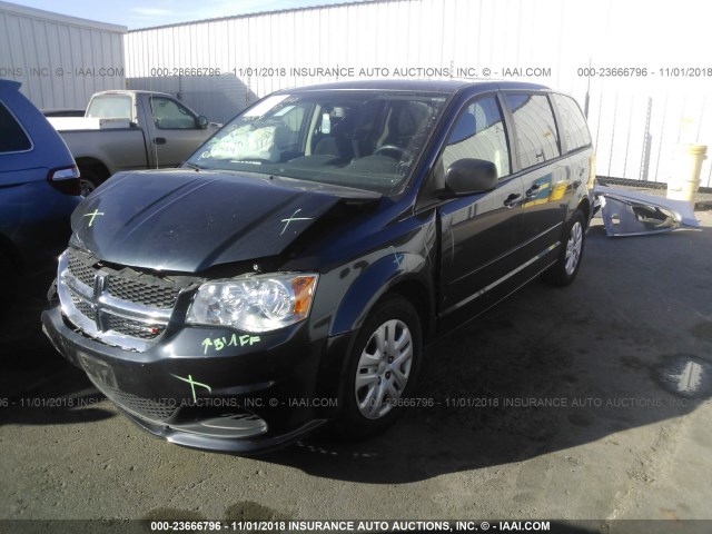 2C4RDGBG3DR794843 - 2013 DODGE GRAND CARAVAN SE GRAY photo 2