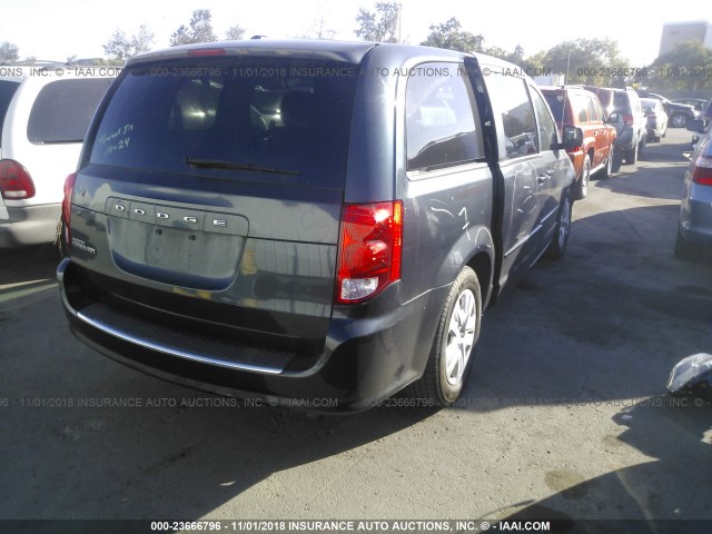 2C4RDGBG3DR794843 - 2013 DODGE GRAND CARAVAN SE GRAY photo 4