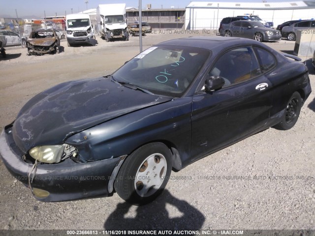 KMHJG24M9VU039819 - 1997 HYUNDAI TIBURON GREEN photo 2