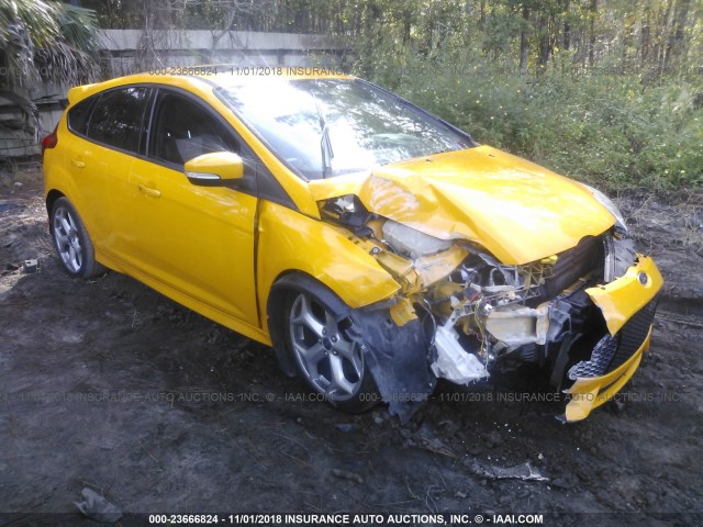 1FADP3L99DL127395 - 2013 FORD FOCUS ST YELLOW photo 1