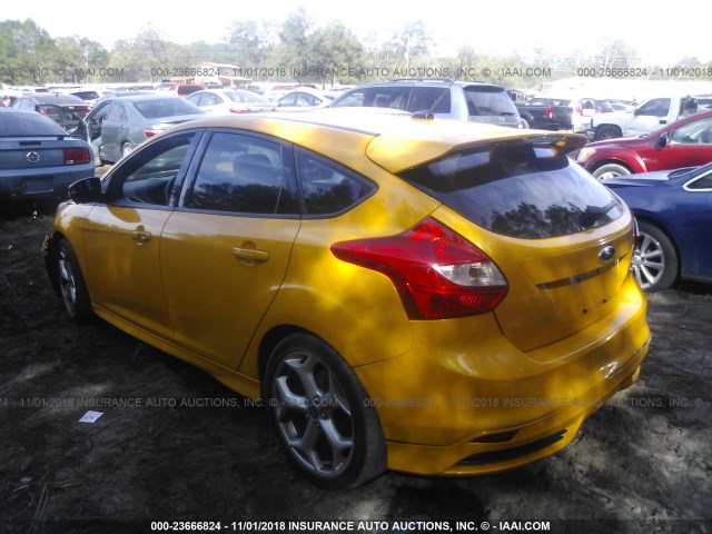 1FADP3L99DL127395 - 2013 FORD FOCUS ST YELLOW photo 3