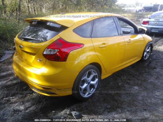 1FADP3L99DL127395 - 2013 FORD FOCUS ST YELLOW photo 4