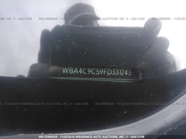 WBA4C9C59FD331243 - 2015 BMW 428 XI/GRAN COUPE/SULEV BLUE photo 9