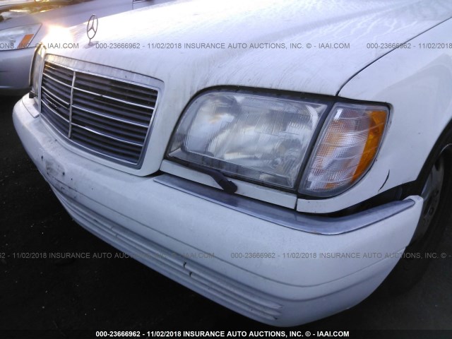 WDBGA43G1WA380897 - 1998 MERCEDES-BENZ S 420 WHITE photo 6