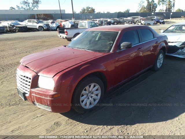 2C3KA43R38H206464 - 2008 CHRYSLER 300 LX RED photo 2