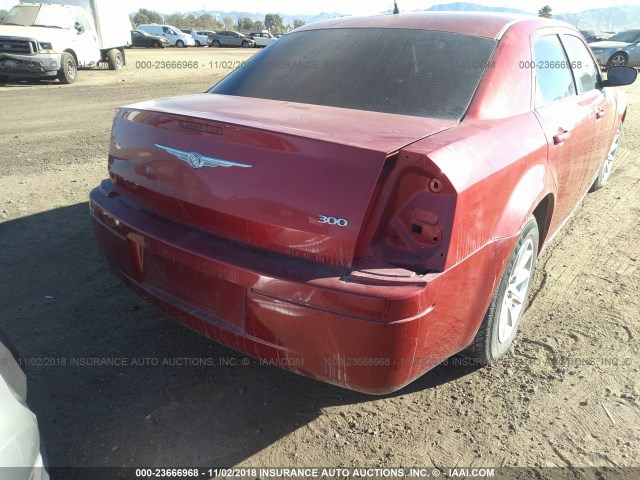 2C3KA43R38H206464 - 2008 CHRYSLER 300 LX RED photo 6