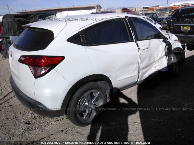 3CZRU5H32HM722631 - 2017 HONDA HR-V LX WHITE photo 4