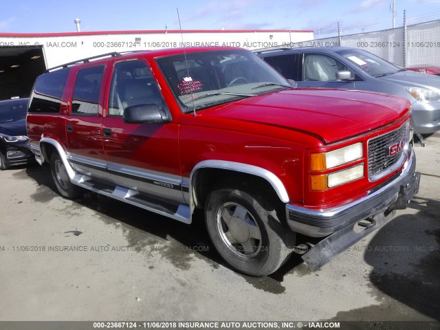 3GKFK16R1VG507206 - 1997 GMC SUBURBAN K1500 RED photo 1