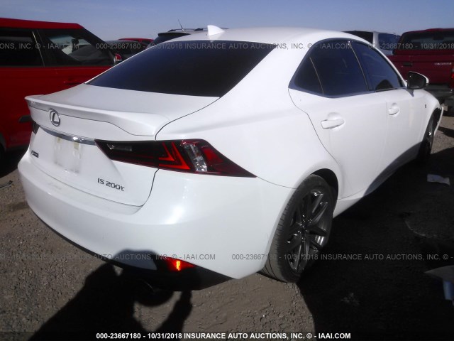 JTHBA1D22G5029440 - 2016 LEXUS IS 200T WHITE photo 4