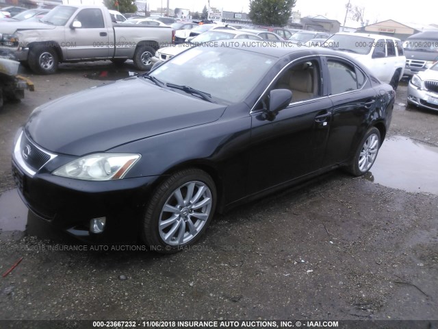 JTHCK262285025488 - 2008 LEXUS IS 250 BLACK photo 2