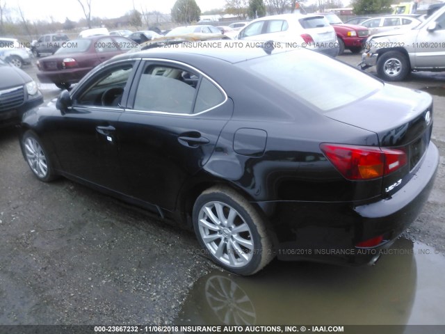 JTHCK262285025488 - 2008 LEXUS IS 250 BLACK photo 3