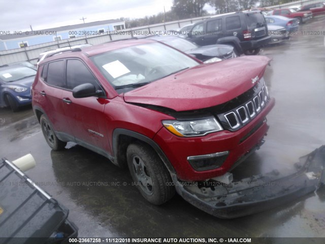 3C4NJCAB3JT271627 - 2018 JEEP COMPASS SPORT RED photo 1