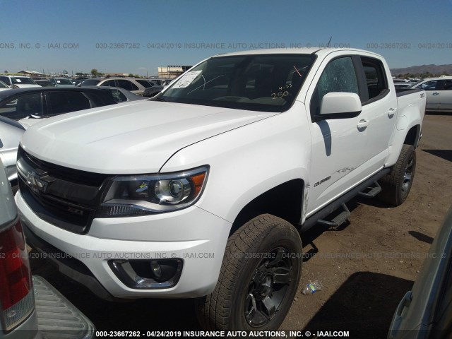 1GCGTDE3XG1102698 - 2016 CHEVROLET COLORADO Z71 WHITE photo 2