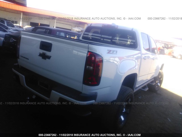 1GCGTDE3XG1102698 - 2016 CHEVROLET COLORADO Z71 WHITE photo 4