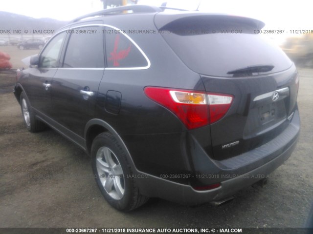 KM8NU73C08U042189 - 2008 HYUNDAI VERACRUZ GLS/SE/LIMITED BLUE photo 3