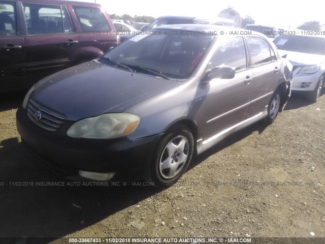 1NXBR32E03Z076626 - 2003 TOYOTA COROLLA CE/LE/S GRAY photo 2