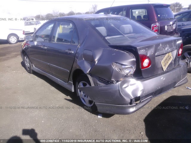 1NXBR32E03Z076626 - 2003 TOYOTA COROLLA CE/LE/S GRAY photo 3