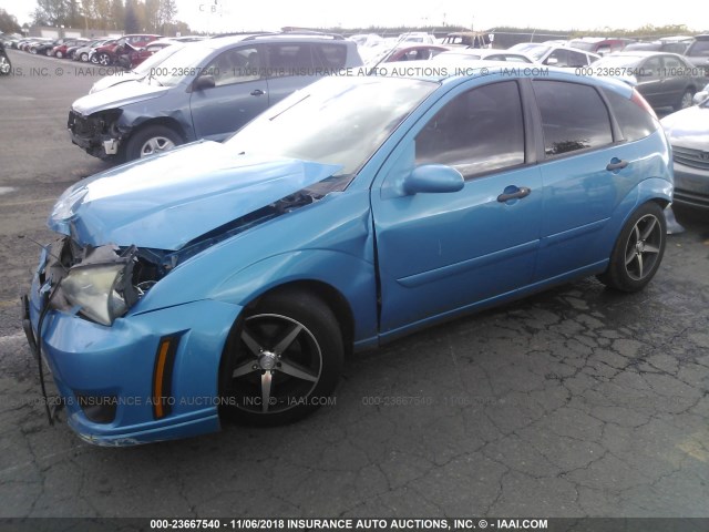 1FAHP37N07W100047 - 2007 FORD FOCUS ZX5/S/SE/SES BLUE photo 2