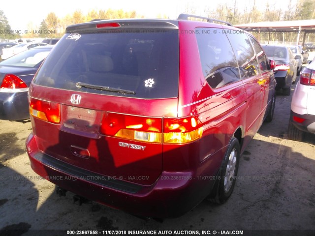 5FNRL189X3B009723 - 2003 HONDA ODYSSEY EXL 红色 照片 4