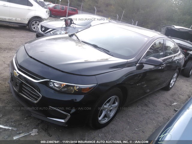 1G1ZC5ST0HF104167 - 2017 CHEVROLET MALIBU LS 黑色 照片 2