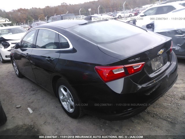 1G1ZC5ST0HF104167 - 2017 CHEVROLET MALIBU LS 黑色 照片 3