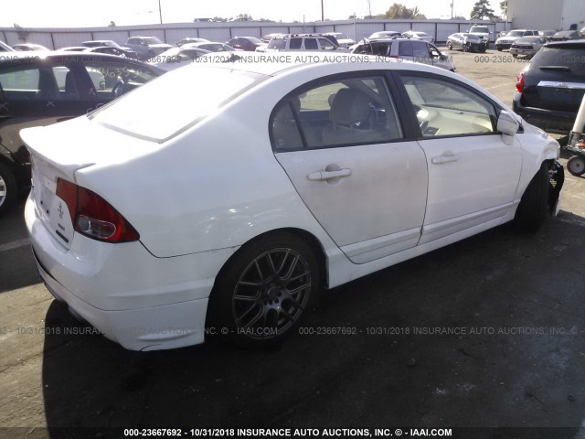 JHMFA36237S009919 - 2007 HONDA CIVIC HYBRID WHITE photo 4