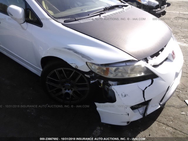 JHMFA36237S009919 - 2007 HONDA CIVIC HYBRID WHITE photo 6