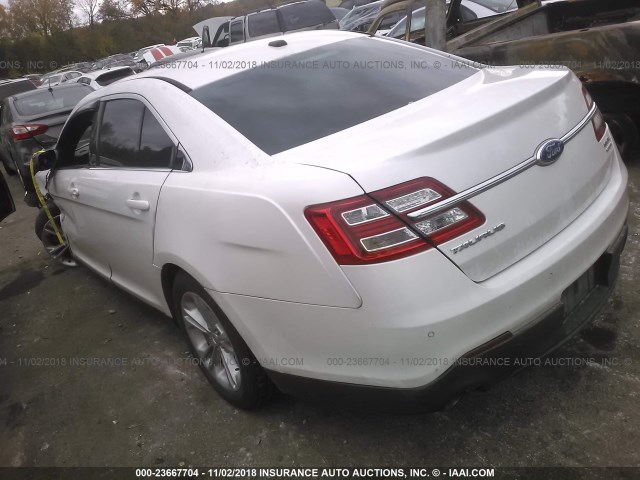 1FAHP2E92DG143309 - 2013 FORD TAURUS SEL WHITE photo 3