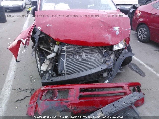 2D4RN3D15AR438469 - 2010 DODGE GRAND CARAVAN HERO RED photo 6