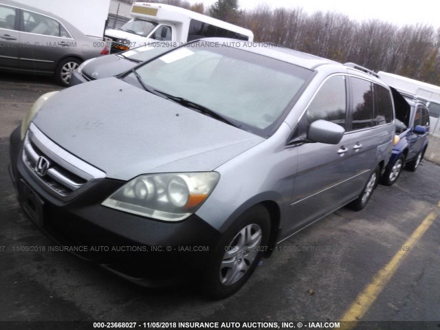 5FNRL38707B116408 - 2007 HONDA ODYSSEY EXL GRAY photo 2