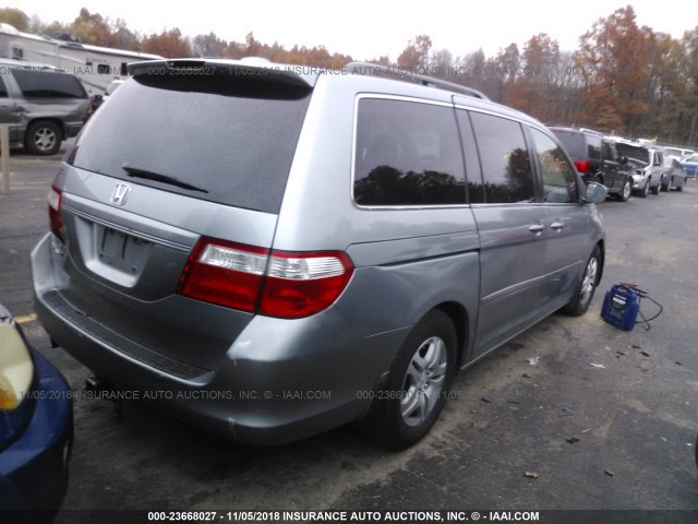 5FNRL38707B116408 - 2007 HONDA ODYSSEY EXL GRAY photo 4