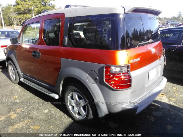 5J6YH28504L001199 - 2004 HONDA ELEMENT EX ORANGE photo 3