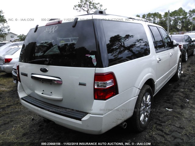 1FMJK1K52DEF28673 - 2013 FORD EXPEDITION EL LIMITED WHITE photo 4