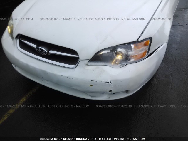 4S3BP626257307029 - 2005 SUBARU LEGACY 2.5I LIMITED თეთრი ფოტო 6