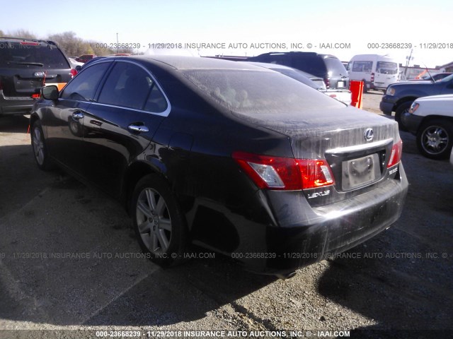 JTHBJ46G472139904 - 2007 LEXUS ES 350 BLACK photo 3