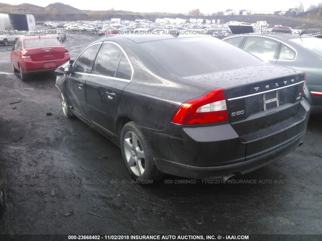 YV1AH992891094197 - 2009 VOLVO S80 T6 BLACK photo 3