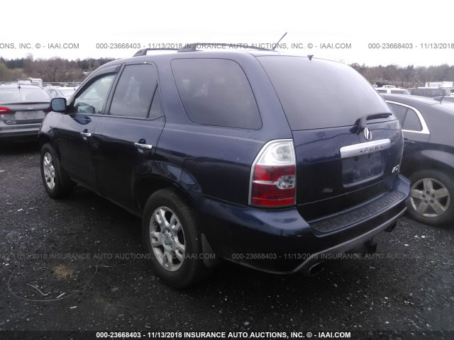 2HNYD18624H506575 - 2004 ACURA MDX TOURING BLUE photo 3