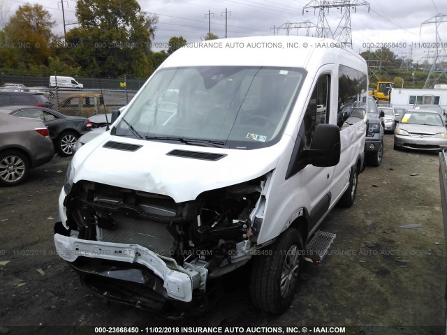 1FMZK1CM1HKB36090 - 2017 FORD TRANSIT T-150 WHITE photo 2