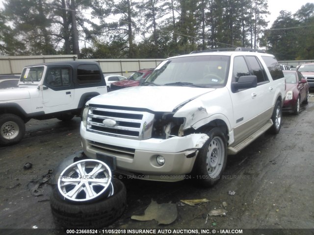 1FMFK17507LA17686 - 2007 FORD EXPEDITION EL EDDIE BAUER WHITE photo 2