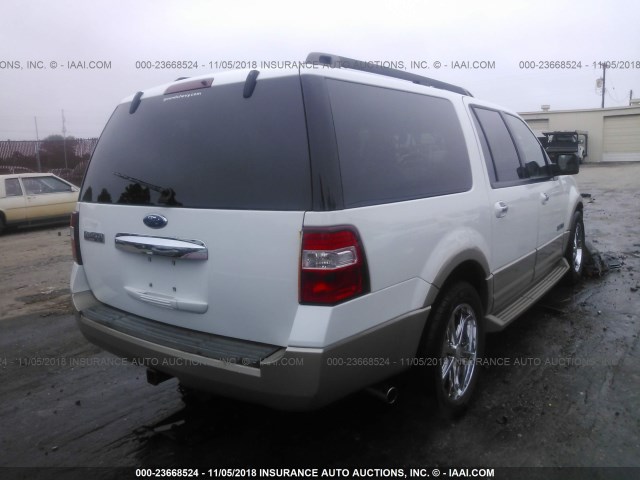 1FMFK17507LA17686 - 2007 FORD EXPEDITION EL EDDIE BAUER WHITE photo 4