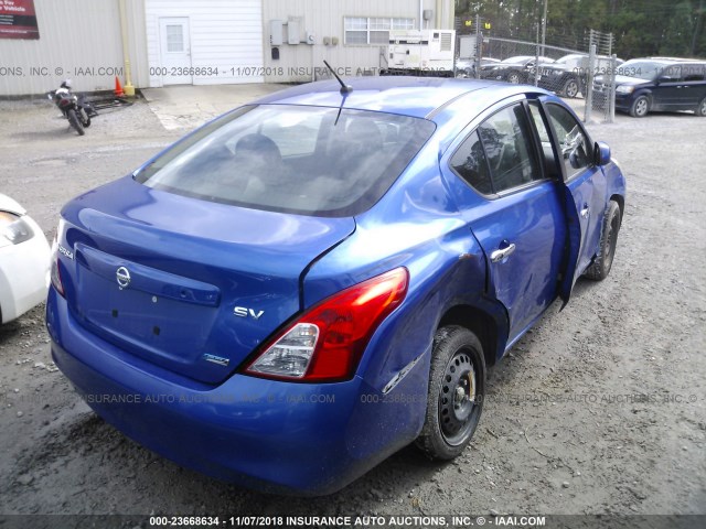 3N1CN7AP5CL812889 - 2012 NISSAN VERSA S/SV/SL BLUE photo 4