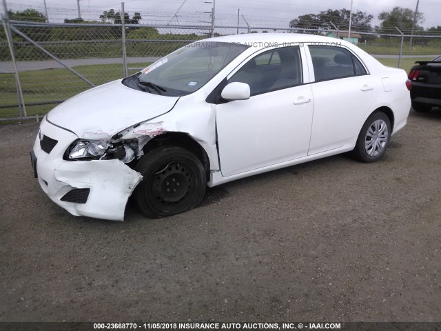 1NXBU4EE0AZ378186 - 2010 TOYOTA COROLLA S/LE/XLE WHITE photo 2