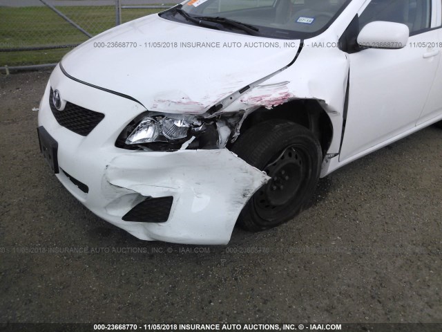 1NXBU4EE0AZ378186 - 2010 TOYOTA COROLLA S/LE/XLE WHITE photo 6