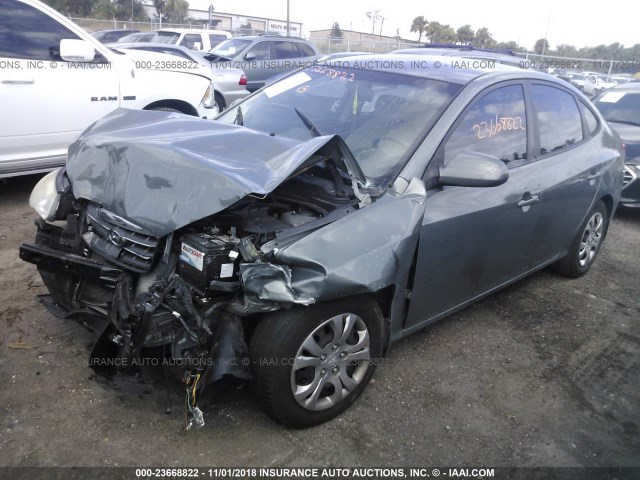 KMHDU46D69U794494 - 2009 HYUNDAI ELANTRA GLS/SE GRAY photo 2