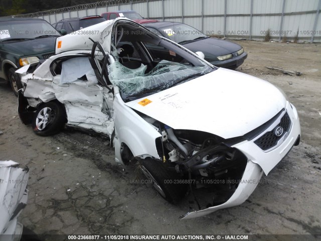 KNADH4A39A6646398 - 2010 KIA RIO LX/SX WHITE photo 1