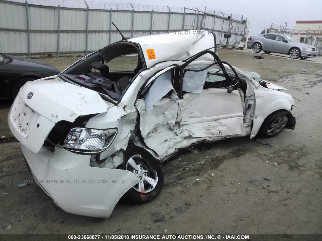 KNADH4A39A6646398 - 2010 KIA RIO LX/SX WHITE photo 4