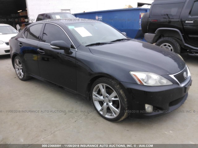 JTHBF5C28A5127020 - 2010 LEXUS IS 250 BLACK photo 1